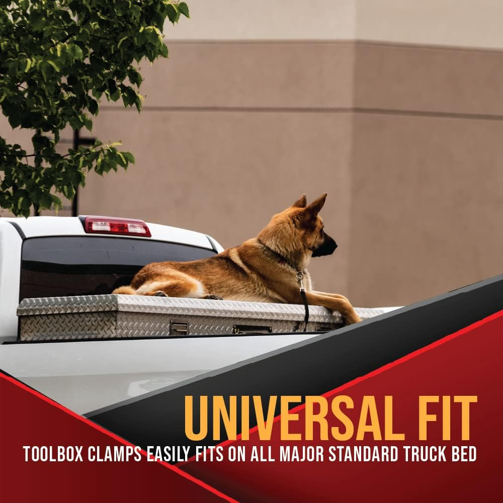 tool BXR Tool Box Clamp 4 Pack – Heavy Duty Universal Aluminum Tie