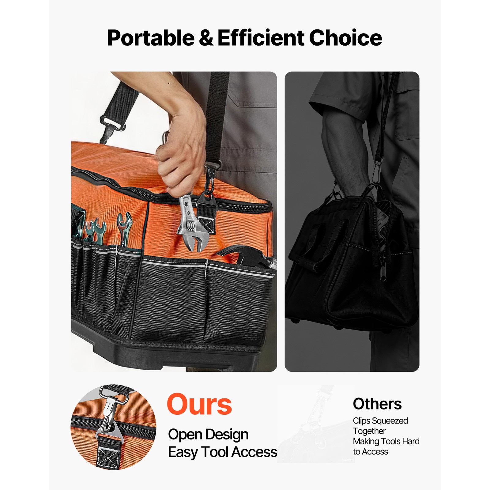 Uimoso 19.1-Inch Tool Bag with 33 Pockets and Water-Resistant Base
