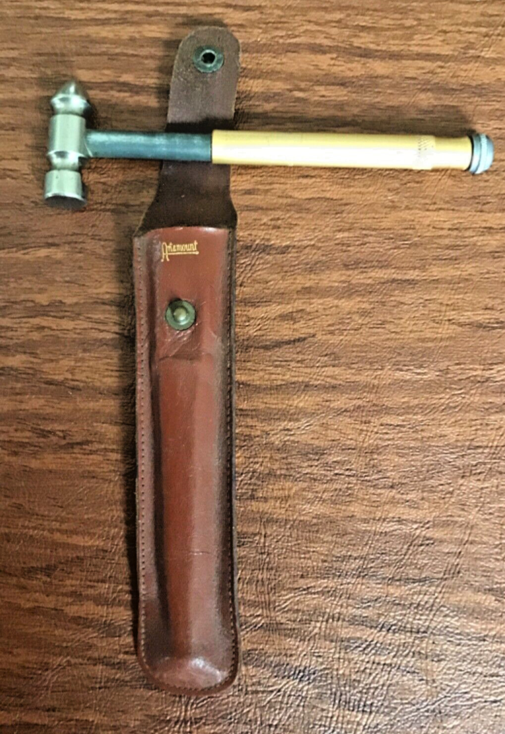 ARTAMOUNT Small Leather Hammer & Chase Hammer w/ Hole Punch in Leather Pouch