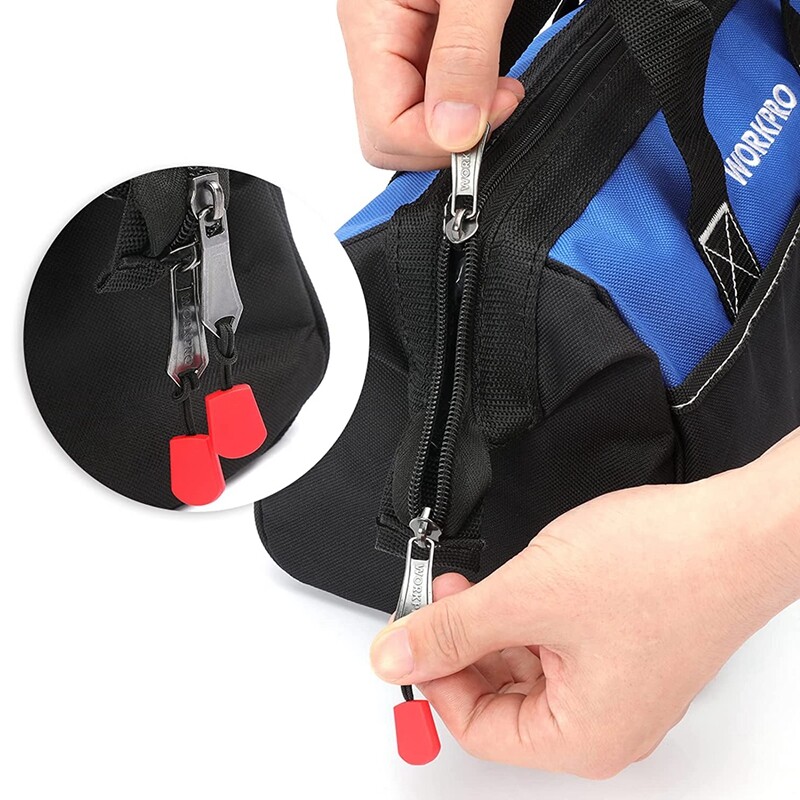 WORKPRO 13-in Tool Bag Wide Mouth Tool Tote Bag Inside Pockets Tool Storage Case