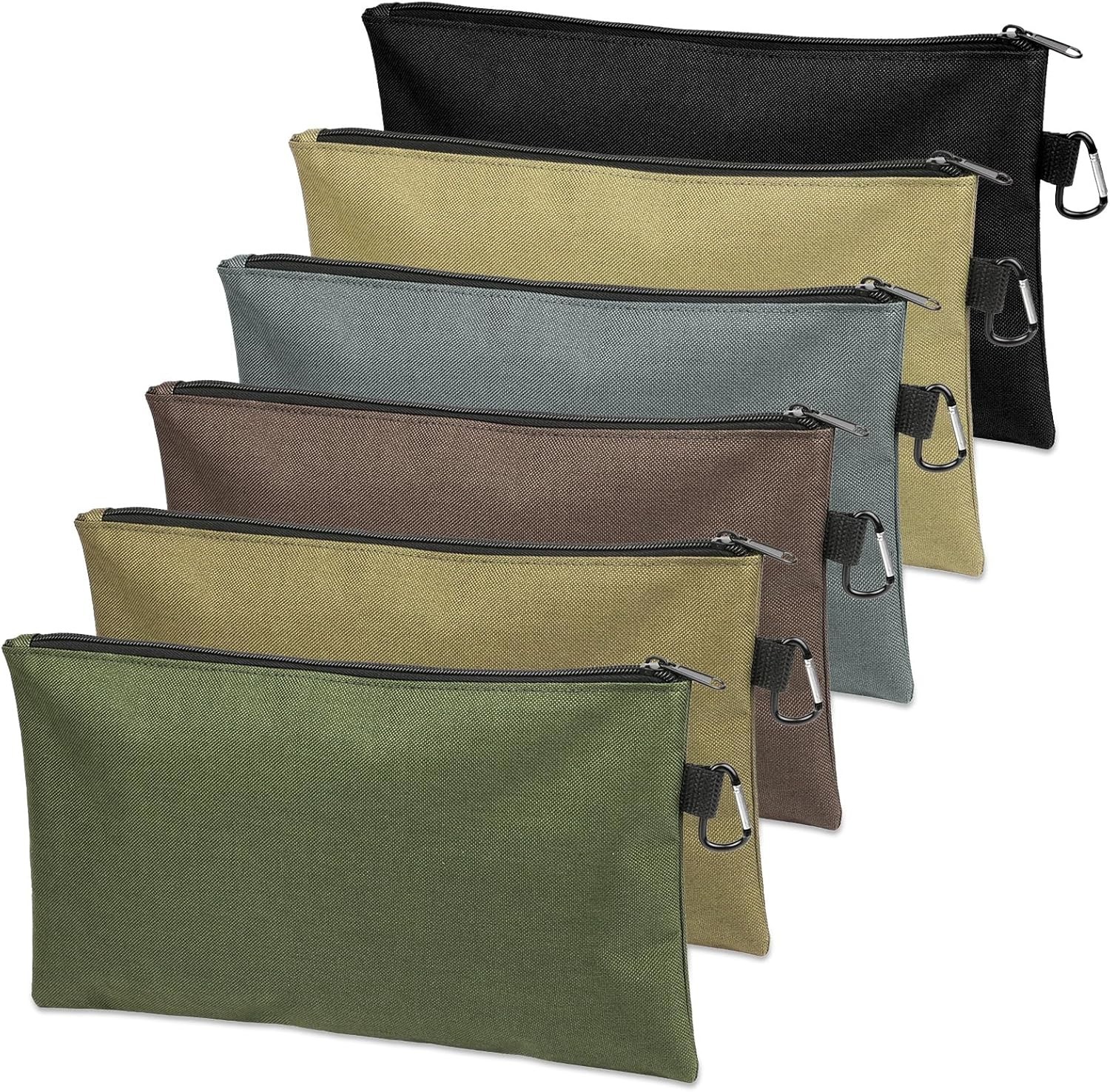 Portable Tool Pouch 12.5 x 7 Inches Zipper Closure Moisture Resistant Design