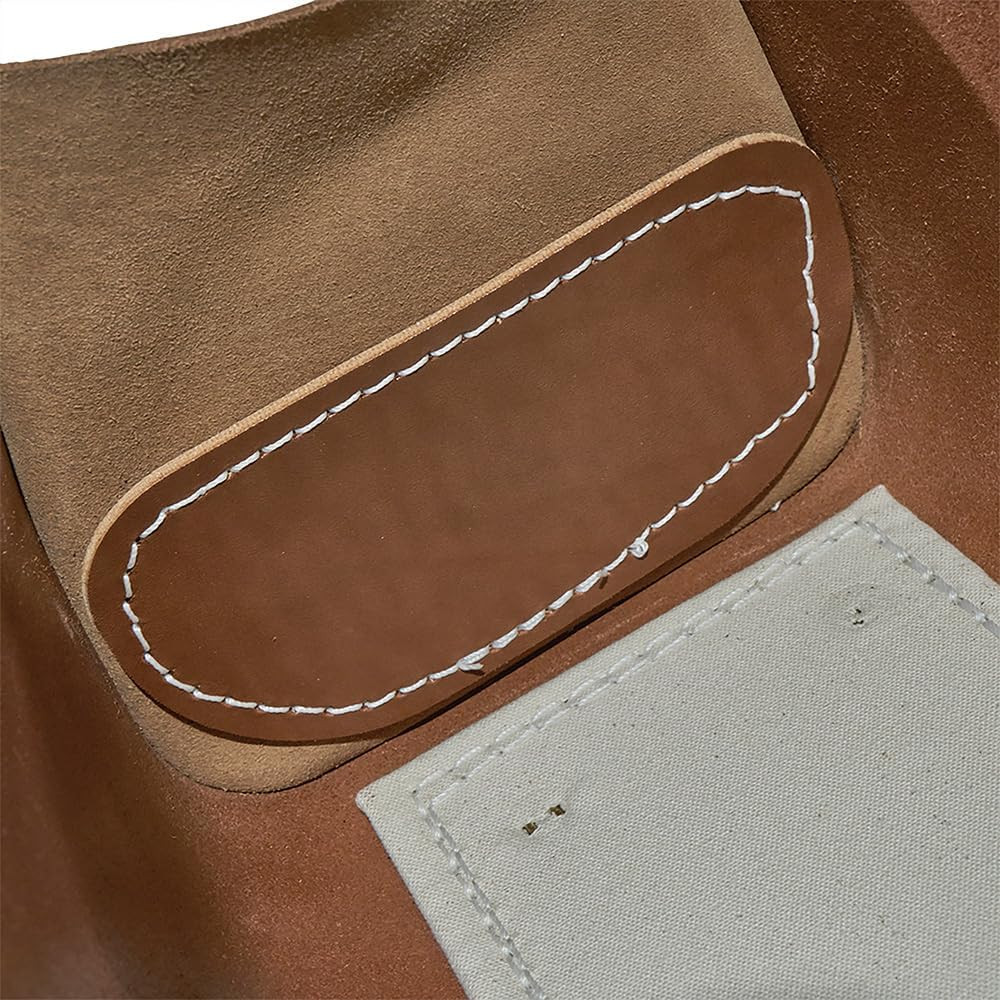 Heavy Duty Leather Tool Bag Tote with Double Ply Bottom Organizer
