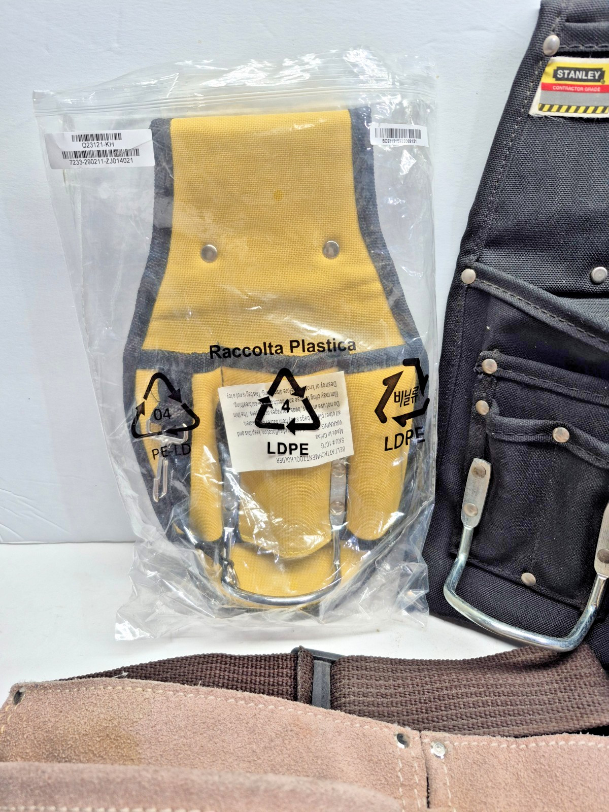 CLC Leather,Canvas Tool Belt With 2 Extra Pouches & Monster Hook Light Use USA