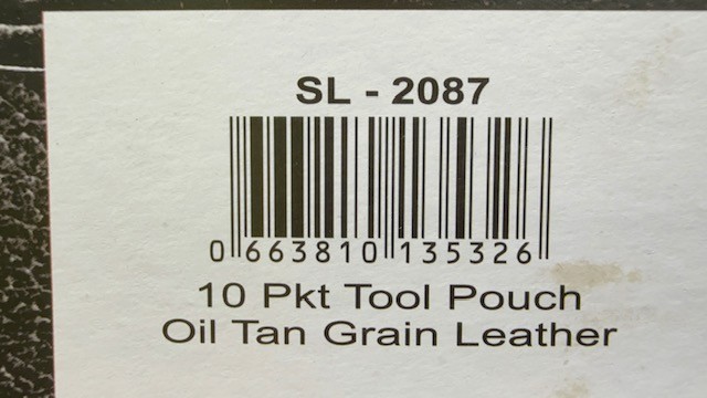 SUPREME LEATHER oil tanned grain leather CARPENTERS TOOL POUCH with 10 pockets