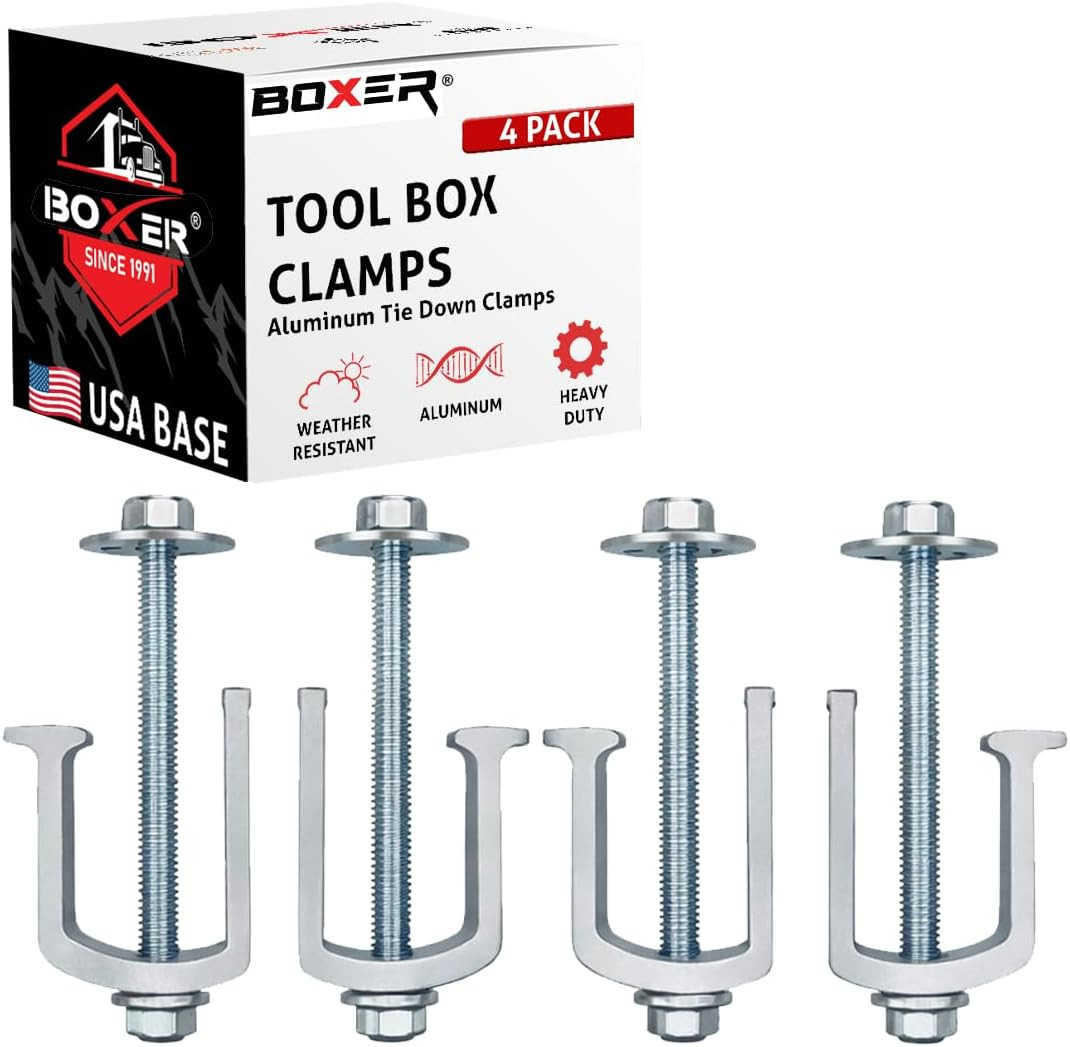 tool BXR Tool Box Clamp 4 Pack – Heavy Duty Universal Aluminum Tie