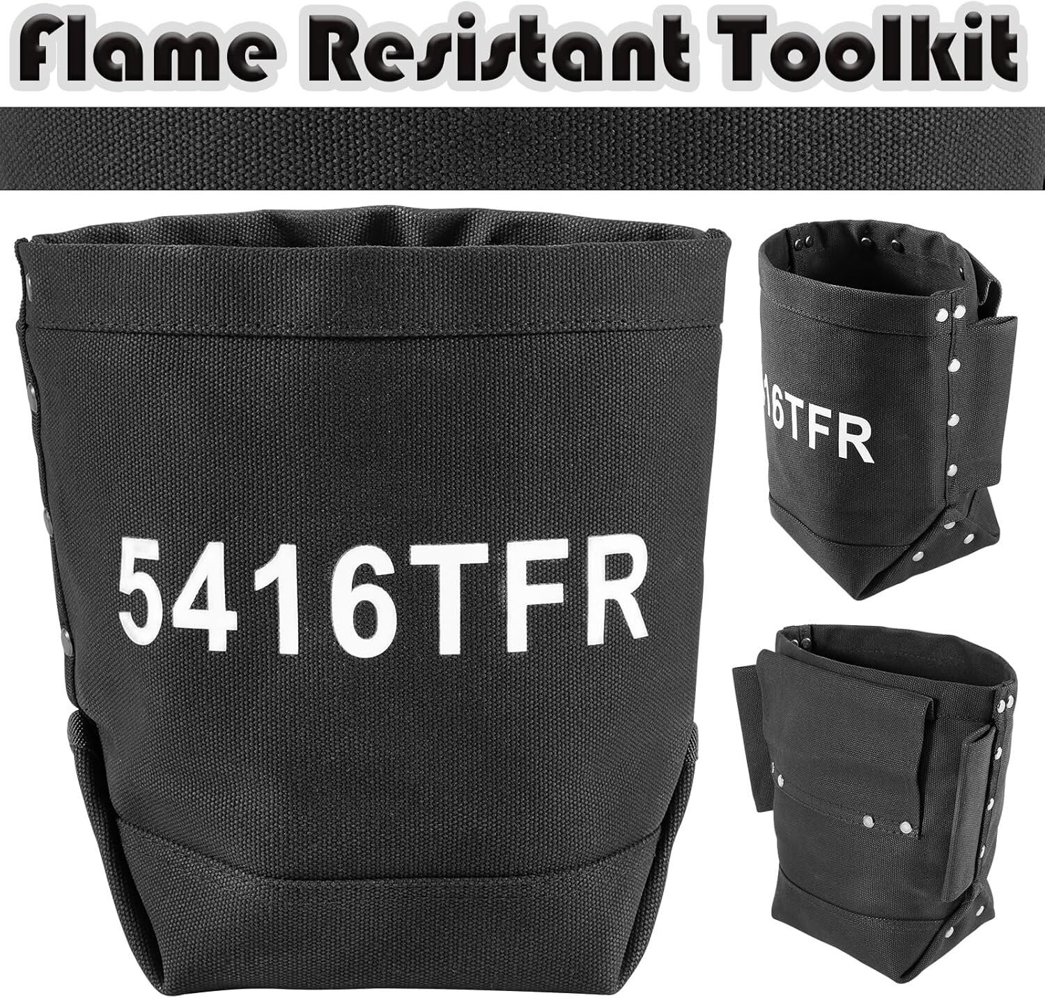 Flame Retardant Tool Kit with Replacement Probe Tip Hole, Black, Water Repellent