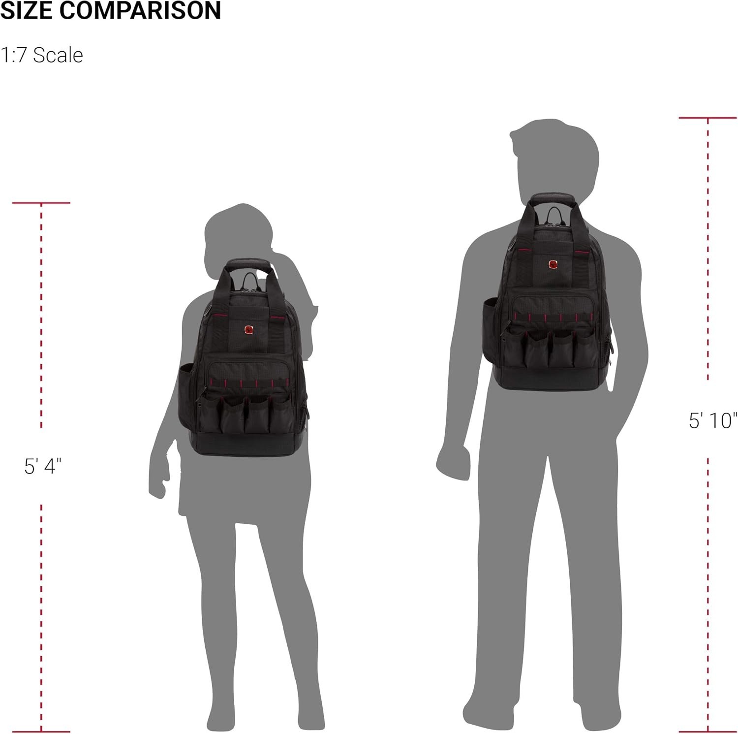 Water-Resistant 15-Inch Laptop Backpack with 34 Storage Solutions in Black