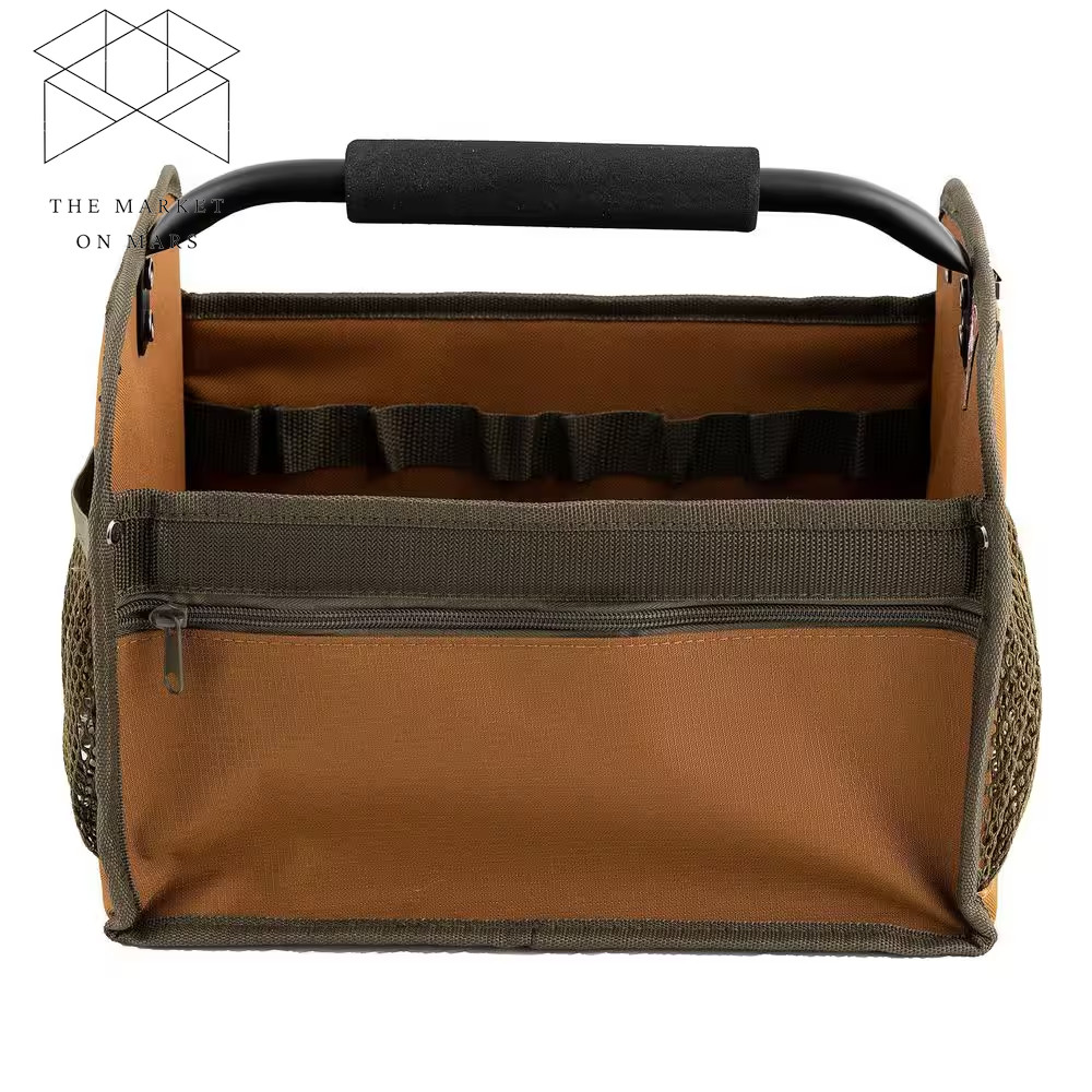 12 In. Open Top Tool Tote Bag Total 9 pockets