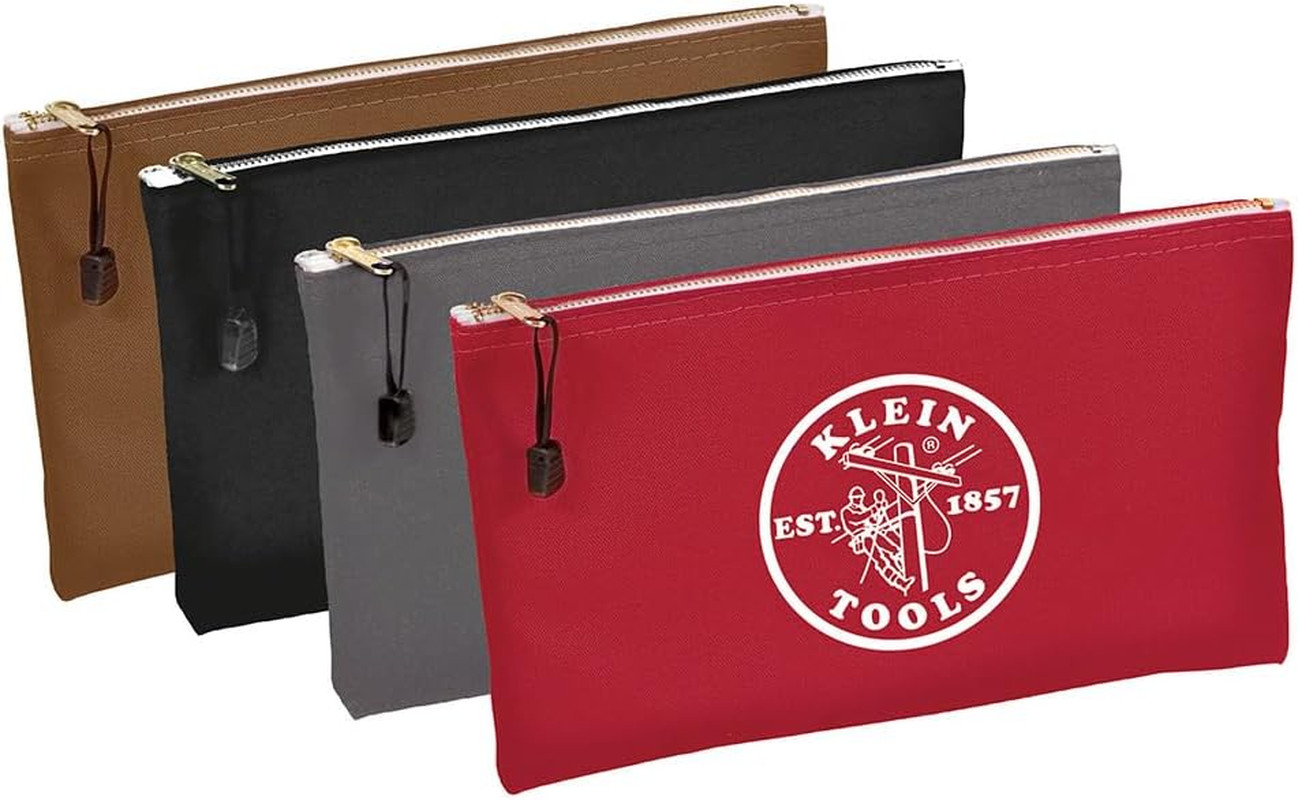 5141 Zipper Tool Bag, Tool Pouch, Bank Deposit Canvas Utility Bag, 12.5 X 7-Inch