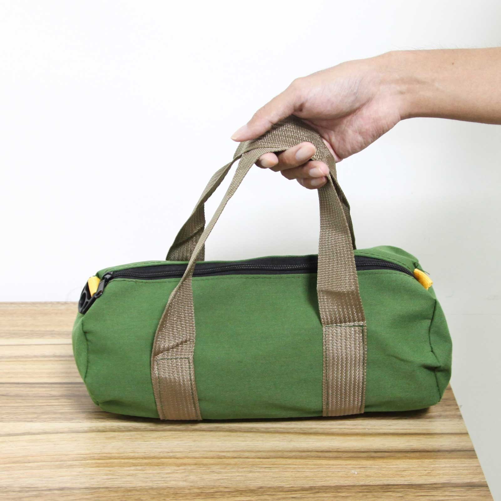 12in Heavy Duty Canvas Tool Bag with Zipper Muti-Purpose Portable Waterproof