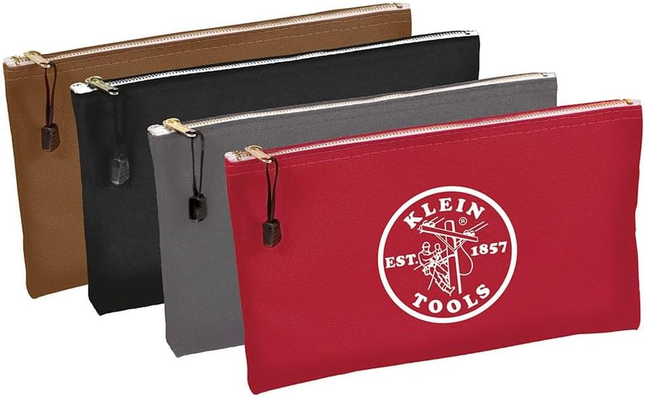 5141 Zipper Tool Bag, Tool Pouch, Bank Deposit Canvas Utility Bag, 12.5 X 7-Inch