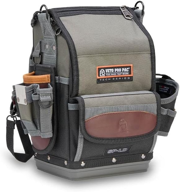 Veto Pro Pac SP-LD Tool Bag Waterproof Technician Electrician 18 Pockets Grey