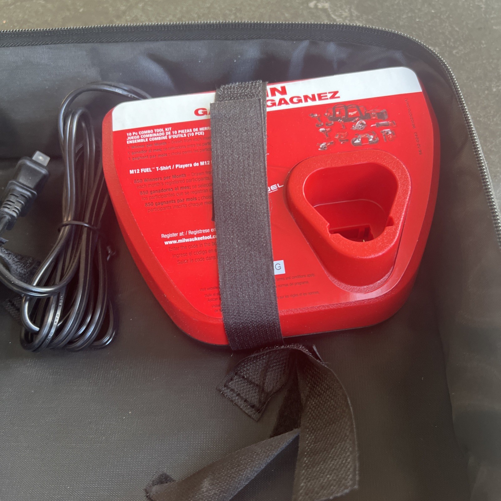 Milwaukee M12 FUEL 14″ Tool Bag and m12 charger