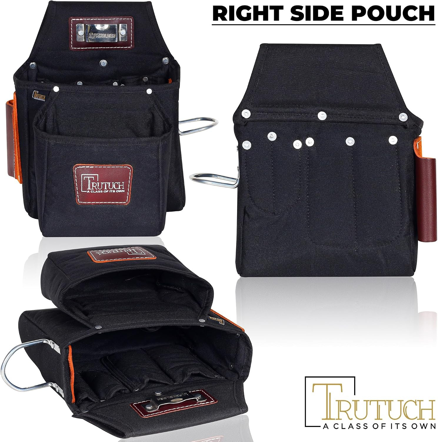 Durable Nylon & Leather Tool Belt for Carpenters & Electricians – Black 1700