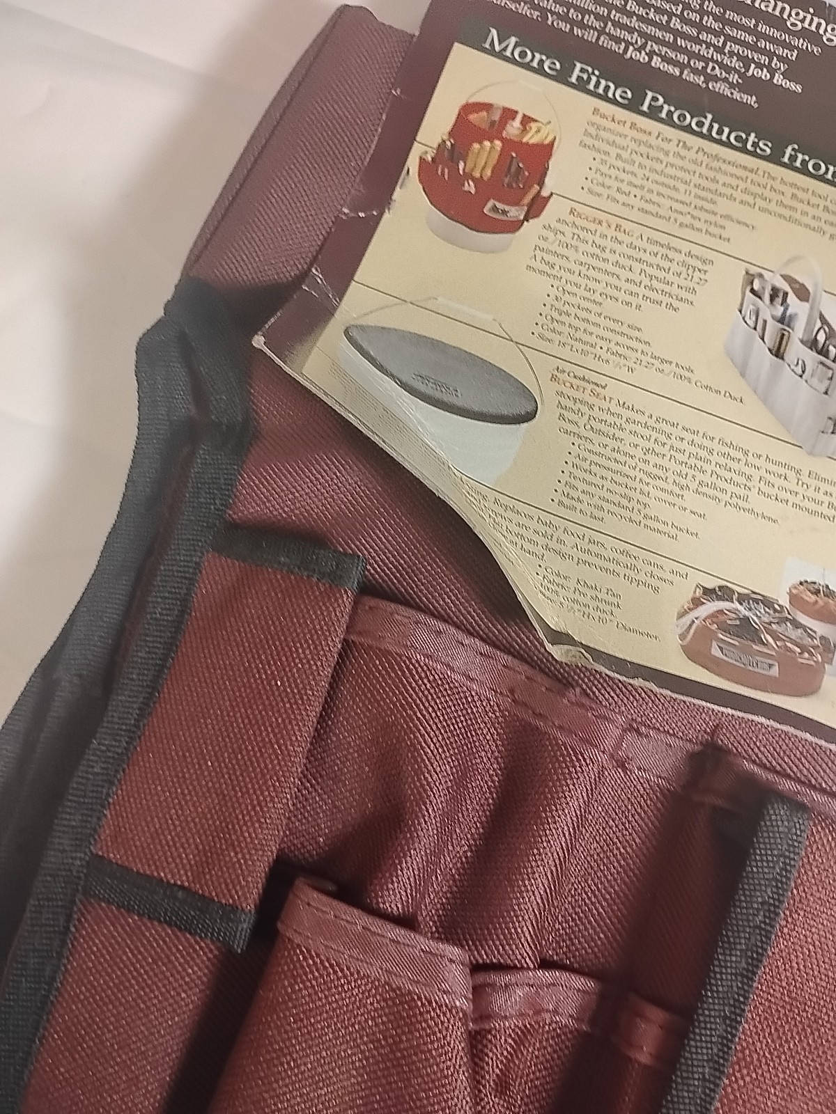 Job Boss Bucket Tool Carrier /Organizer For A 5 Gallon Bucket. 27 Pockets