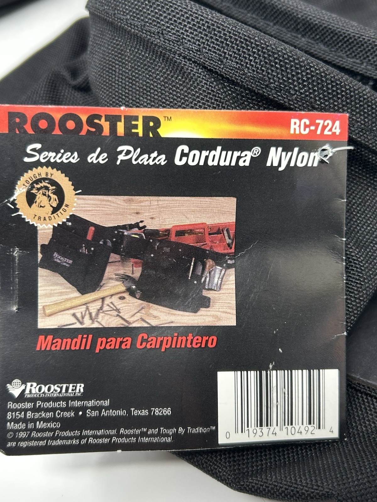 Rooster Silver Series Carpenters Tool Belt – Apron Black Cordura Nylon / Leather