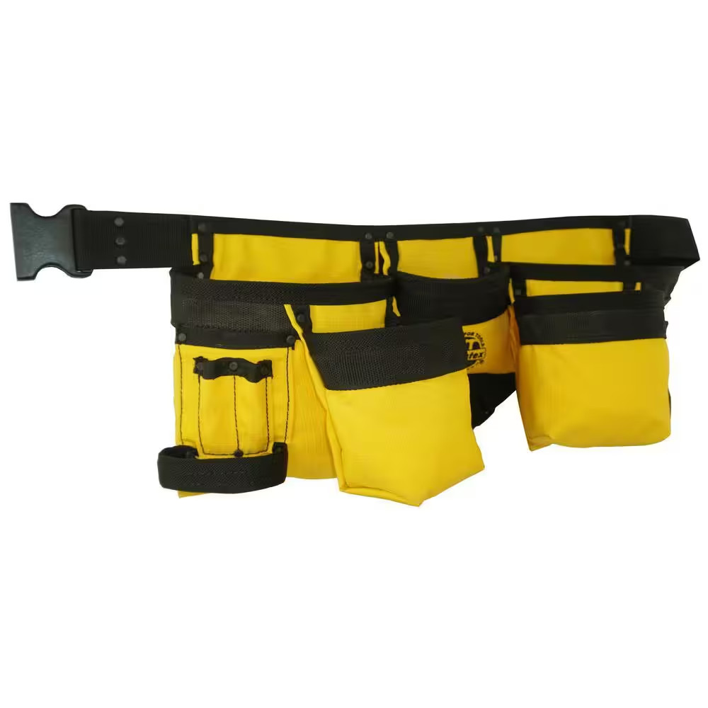 Yellow Canvas 11-Pocket Finisher Tool Apron