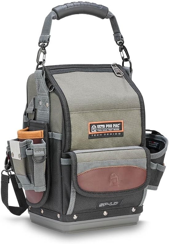 Veto Pro Pac SP-LD Tool Bag Waterproof Technician Electrician 18 Pockets Grey