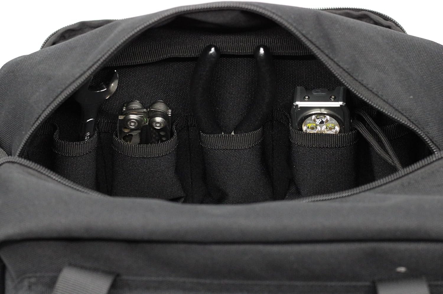 Heavy Duty 12-Inch Tool Bag with Multiple Pockets for Mechanics and Builders