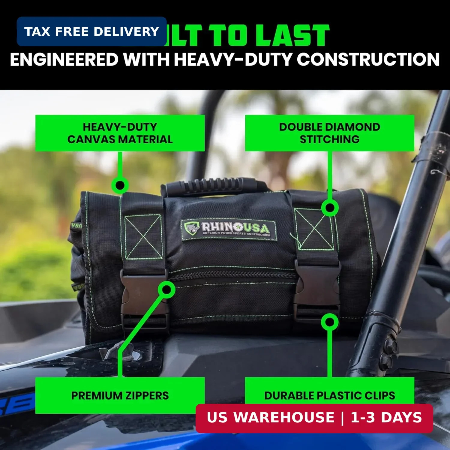 Tool Bag Roll – Heavy Duty Canvas Organizer Pouch for Tools – Ultimate