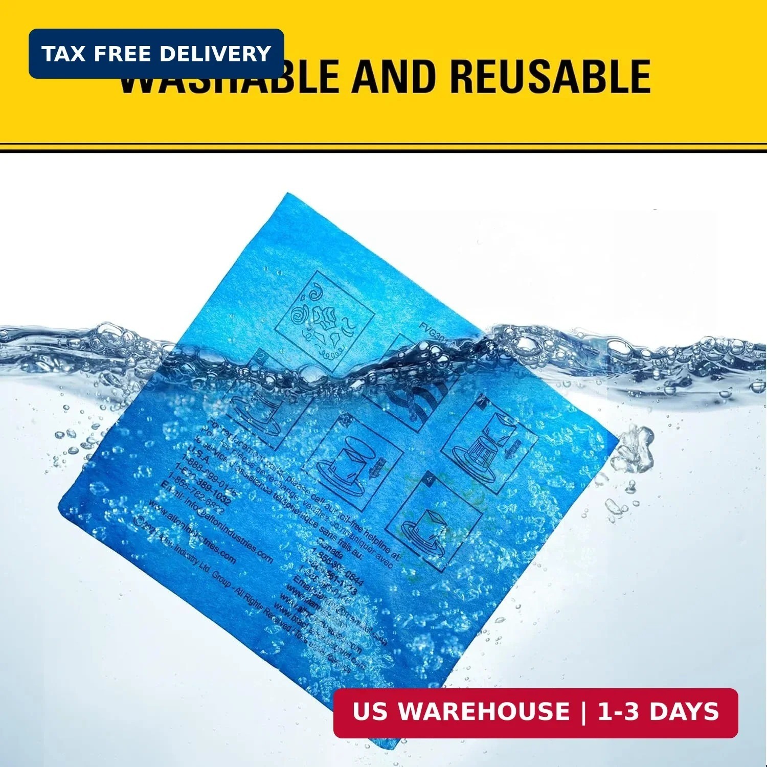Stanley Blue Cloth Reusable Filter with Clamp Ring for 1-5 Gallon Wet/Dry Vacuum