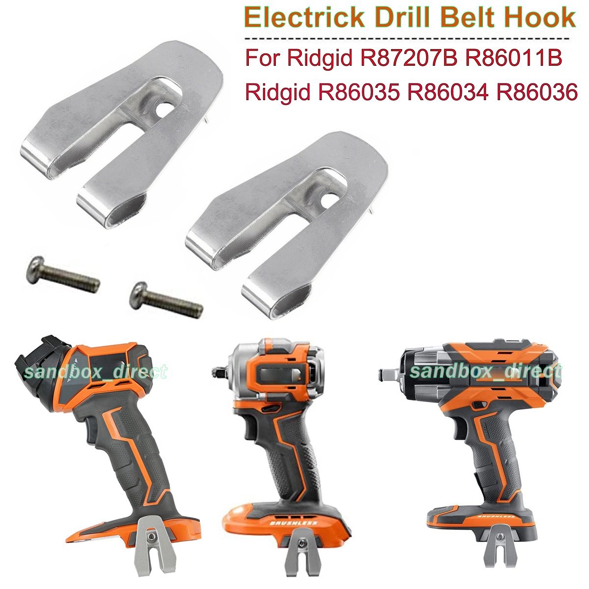 10PCS Belt Clip Hook w/Screws For Ridgid 18V R86035 R86034 R86036 R860054 Tools