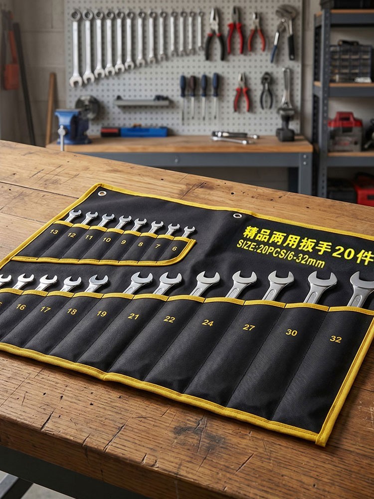 20/15/10/8 Pockets Wrench Roll up Pouch, Wrench Roll Organizer and Tool Storage#