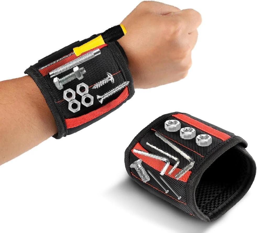 Magnetic Wristband Tool Belt with 5 Powerful Magnets for Holding Screws, Gift fo
