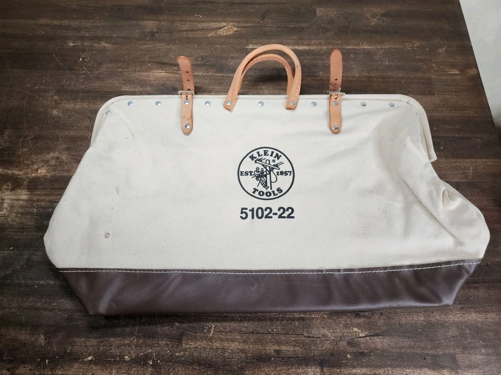 Vintage Klein Tools 5102-22 Canvas Tool Bag Made In USA