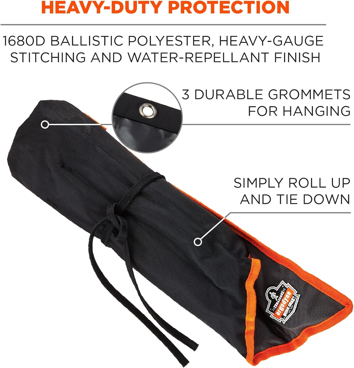 Arsenal 5873 Wrench Roll-Up Pouch, Tall, 14-Pockets, Black