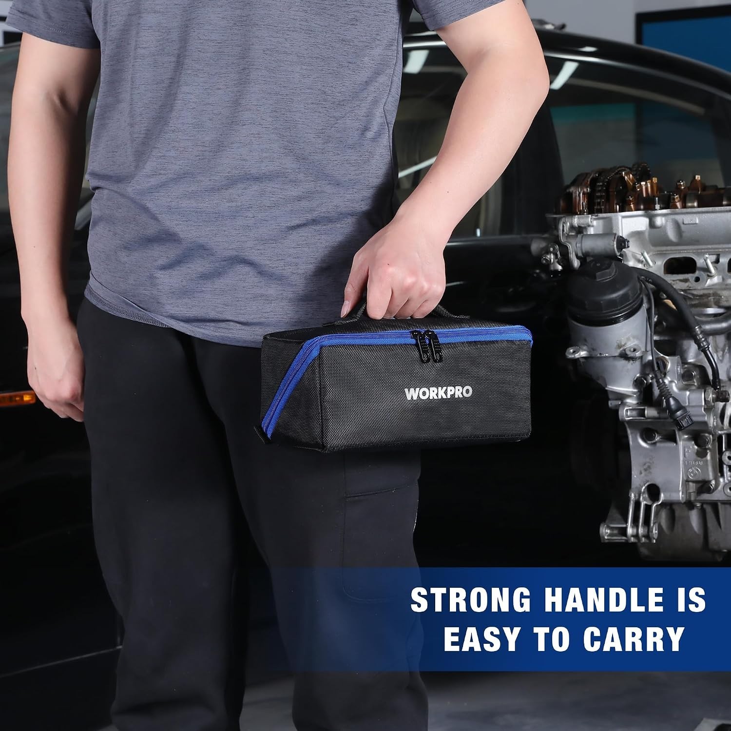 Heavy-Duty 10″ Tool Organizer – Multifunctional Bag with Zipper Closure
