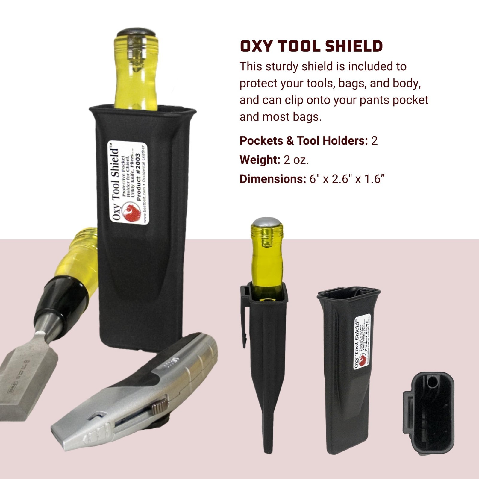 4-in-1 Clip-On Tool & Tape Holder – 4x Capacity, Includes Oxy Tool Shield, USA M