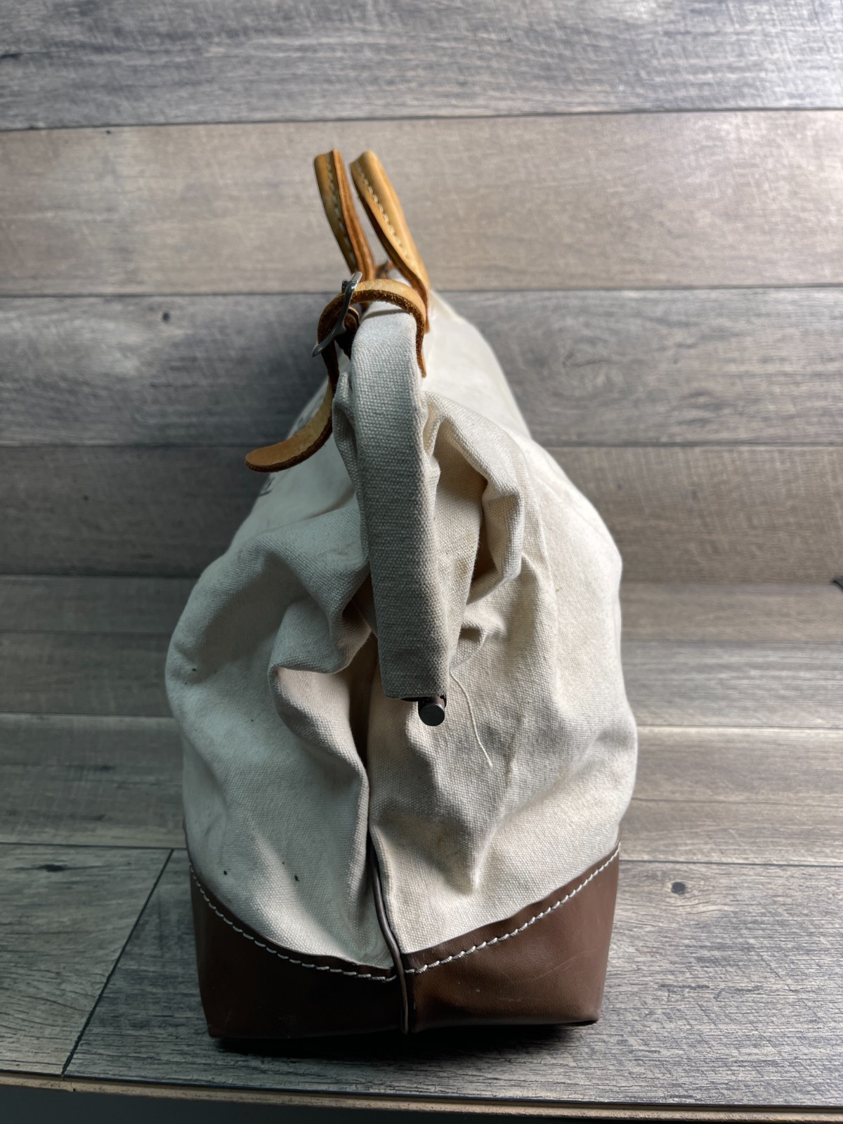 Klein Tools 5102-24 Tool Bag Beige Brown Unisex Buckle Closure Double Handles