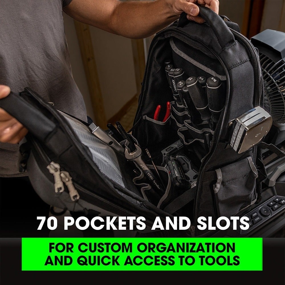 Flex FS1204 16in Jobsite Backpack Tool Organization Storage 1680D Polyester