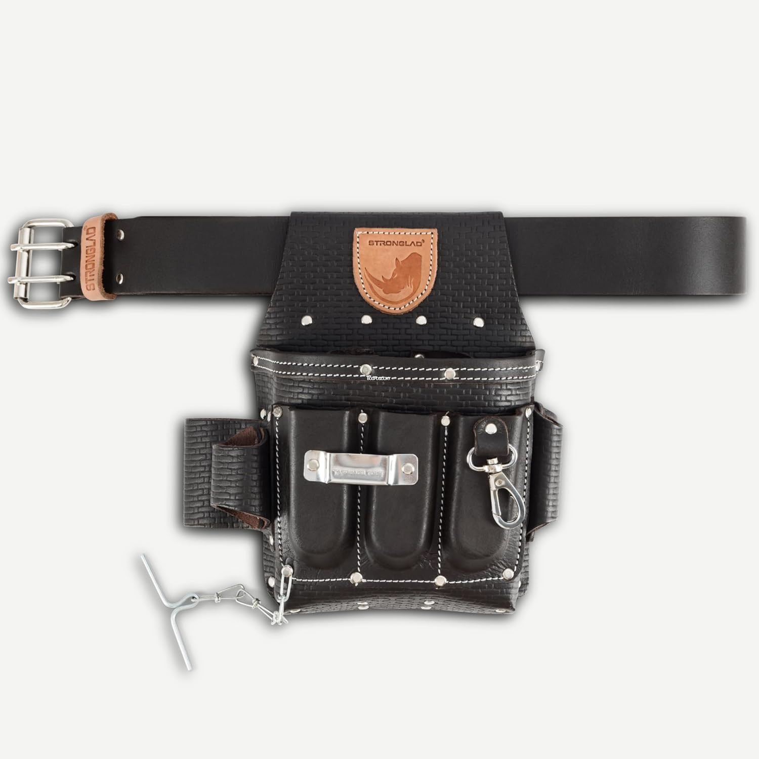 Electricians Tool Belt – Heavy Duty 13-Pocket Top Grain Leather Pouch, Adjustabl