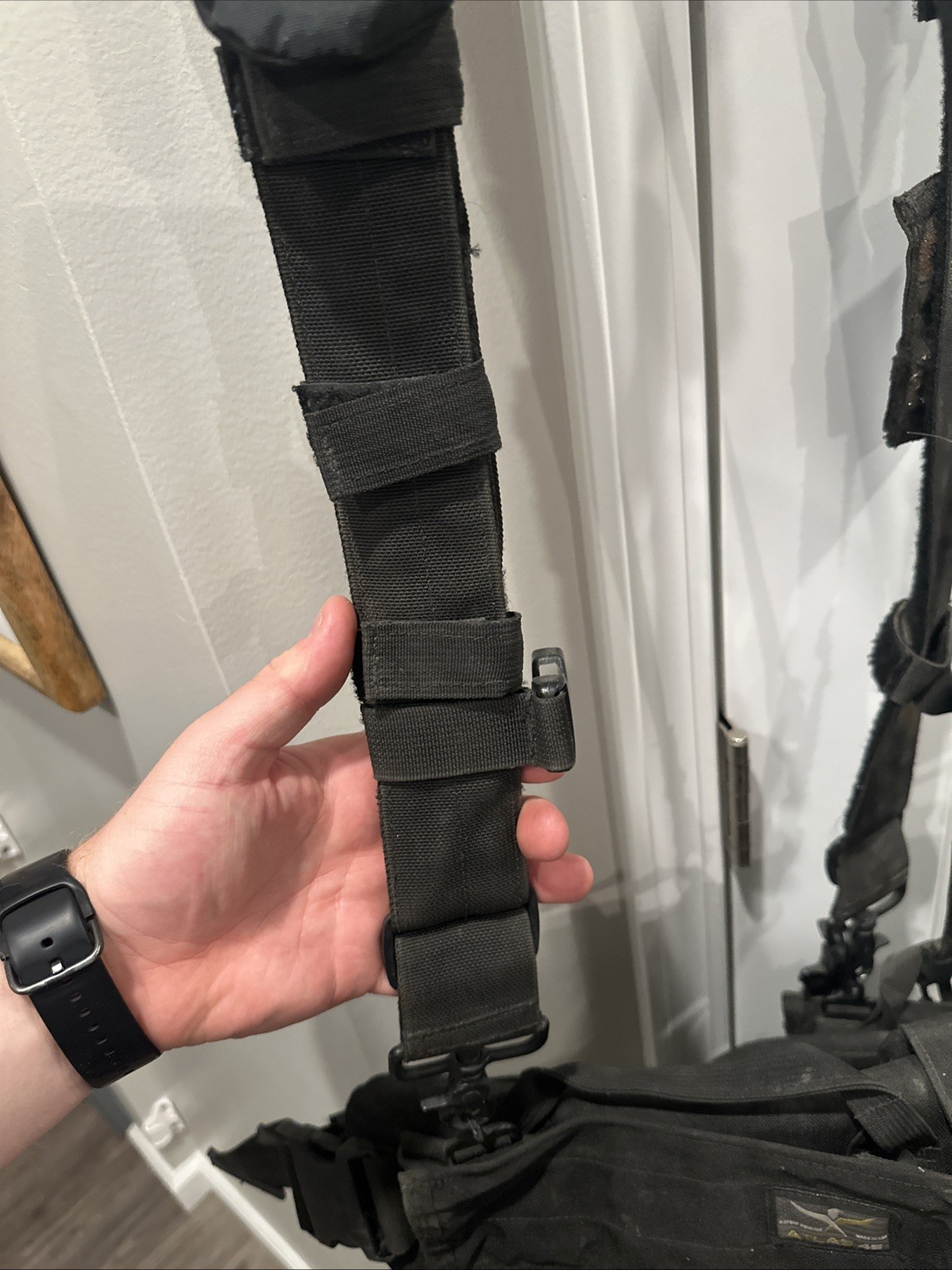 Atlas 46 Adjustable Padded Tool Belt Shoulder Organizer w/ Pouches Large 38-48