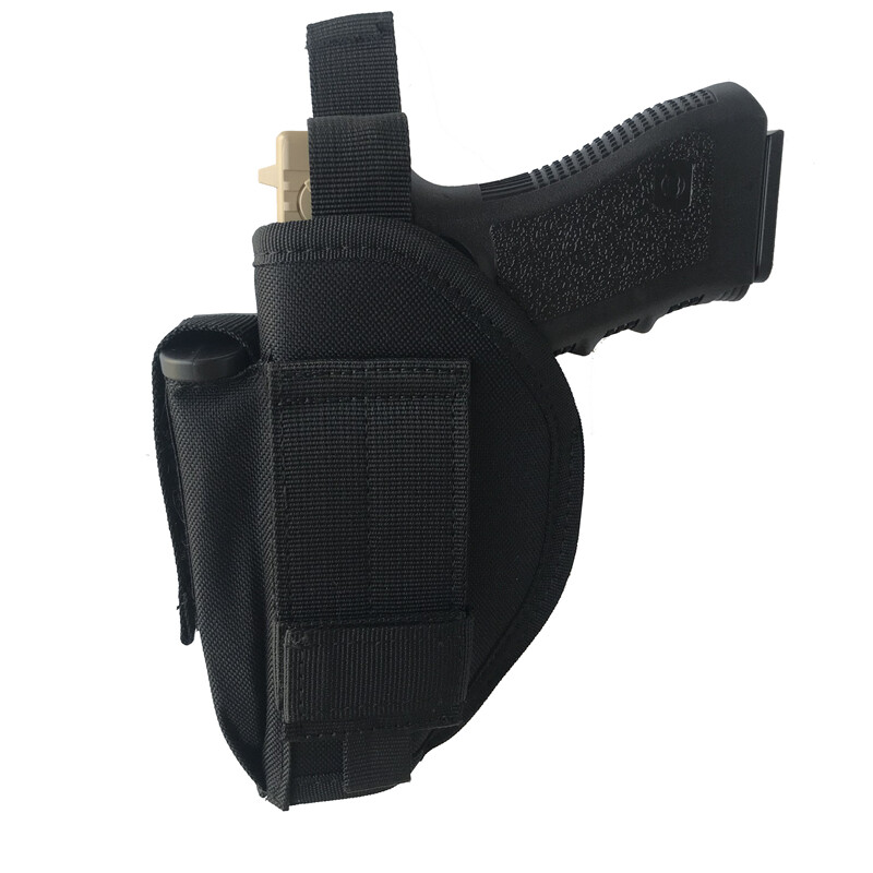 Tactical Belt Gun Holster with Mag Pouch Universal Outside The Waistband Holster
