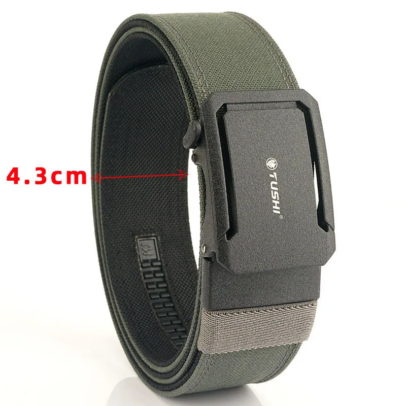 Men’s Tactical Belt Nylon Military Outdoor Automatic Buckle Heavy Duty 4.3cm