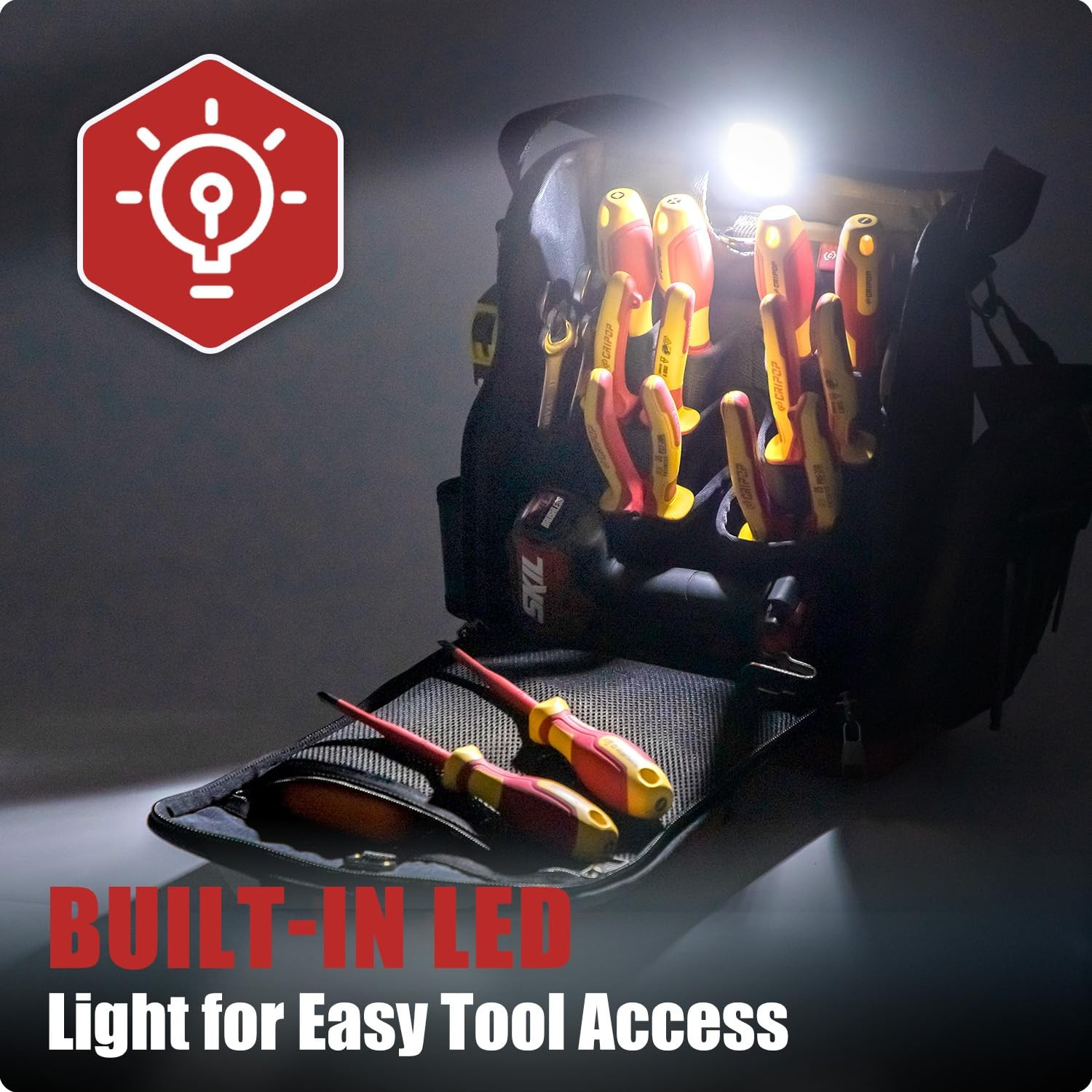 TECH 16 Electrician Tool Bag for Electricians HVAC