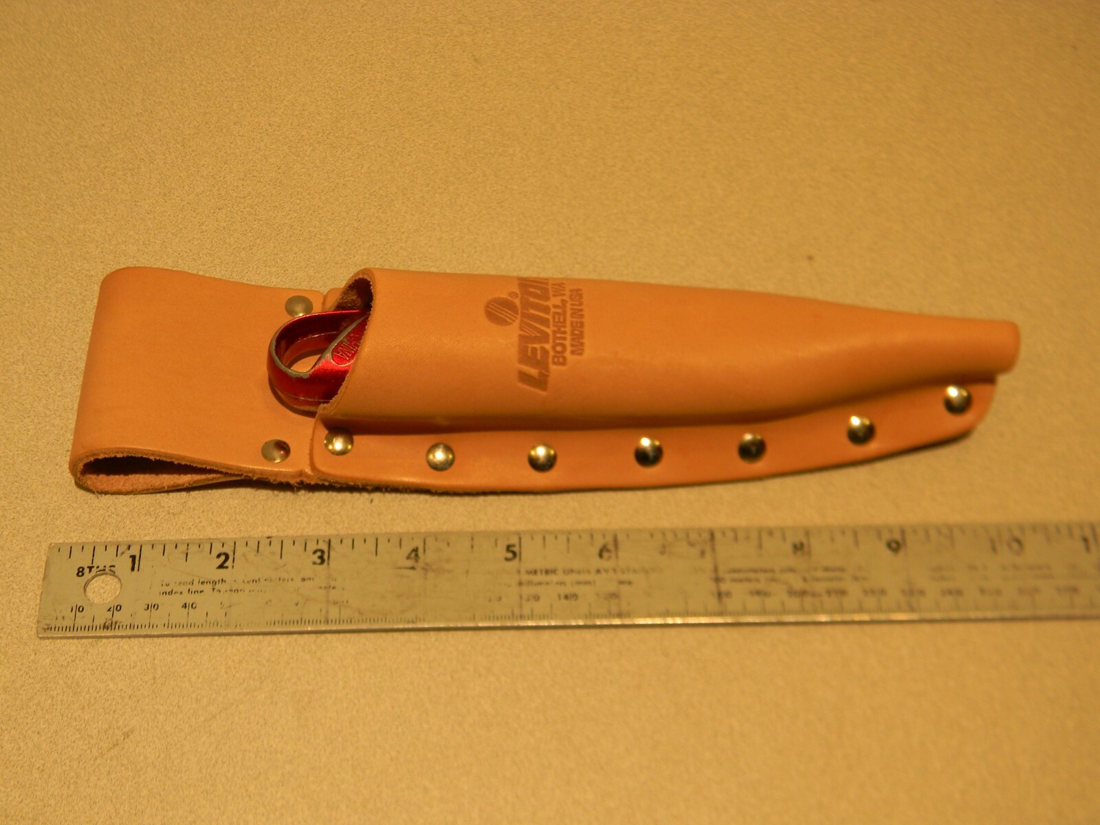 Leviton Top Grain Leather Nines Pliers Tool Holder Holster 7″ Pouch Made in USA