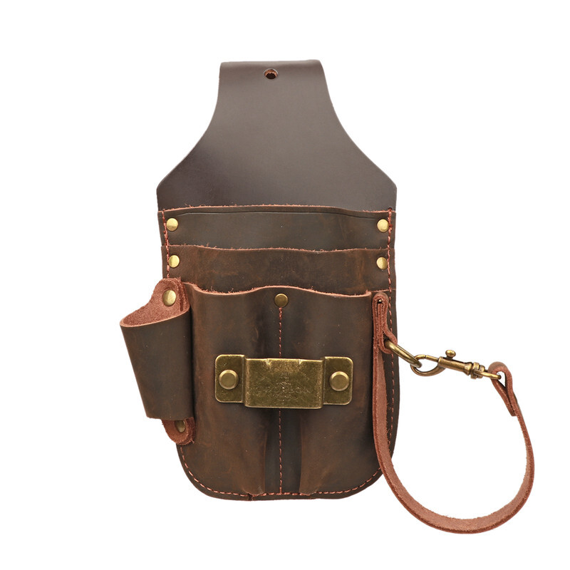 TOURBON Leather Workshop Heavy Duty Tools Belt Holster Utility Electrician Pouch