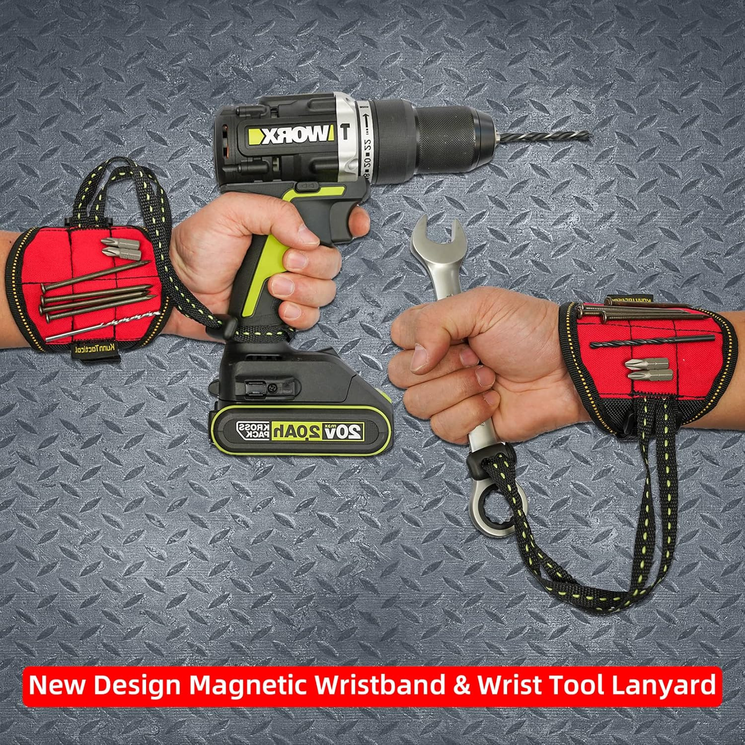 Magnetic Wristband & Tool Belt Combo for Maximum Convenience and Efficiency