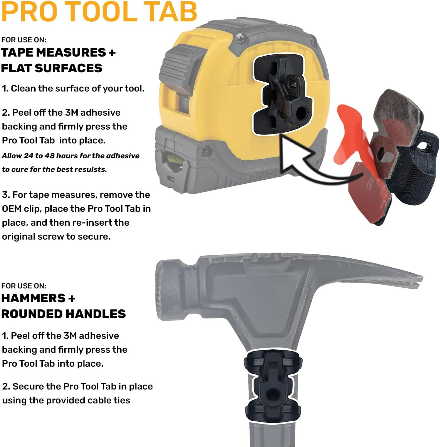 Spider Tool Holster – Pro Tape Measure + Hammer Holster Kit – Upgraded, Self Loc