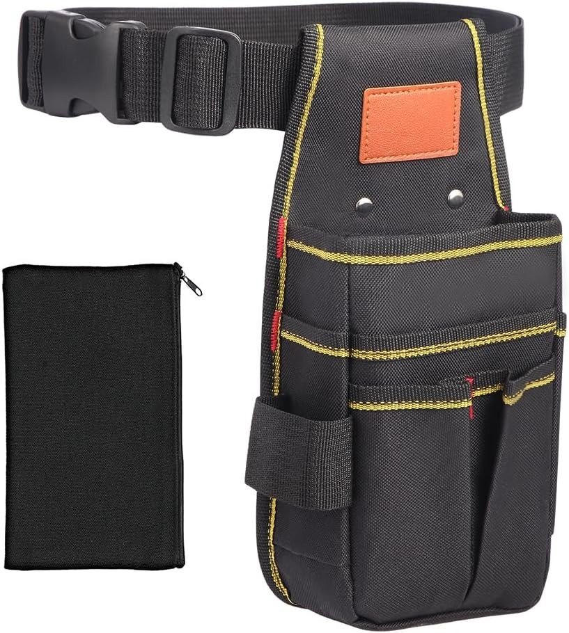 Heavy-Duty Tool Pouch with Belt – 12 Pocket Organizer for Pros (10.2in x 5.5in)