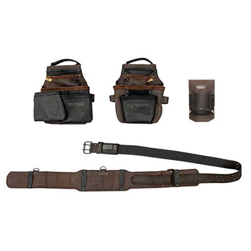 DeWalt DWST550113 Nubuck Leather Pouch Set 18-Pocket Tool Belt – Express