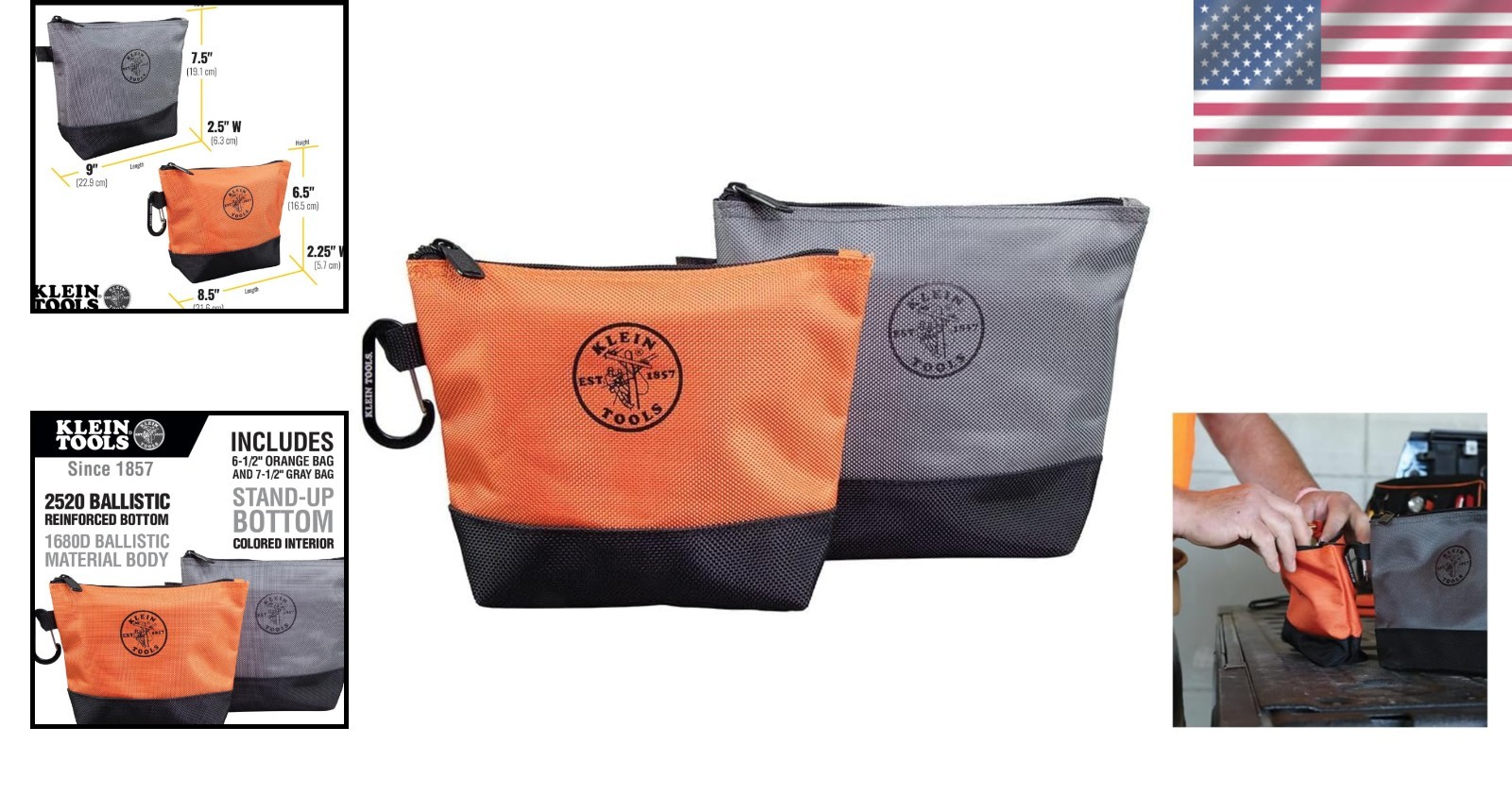 55470 Utility Bag Set: Durable 2-Piece Ballistic Tool Bags for Easy Organization