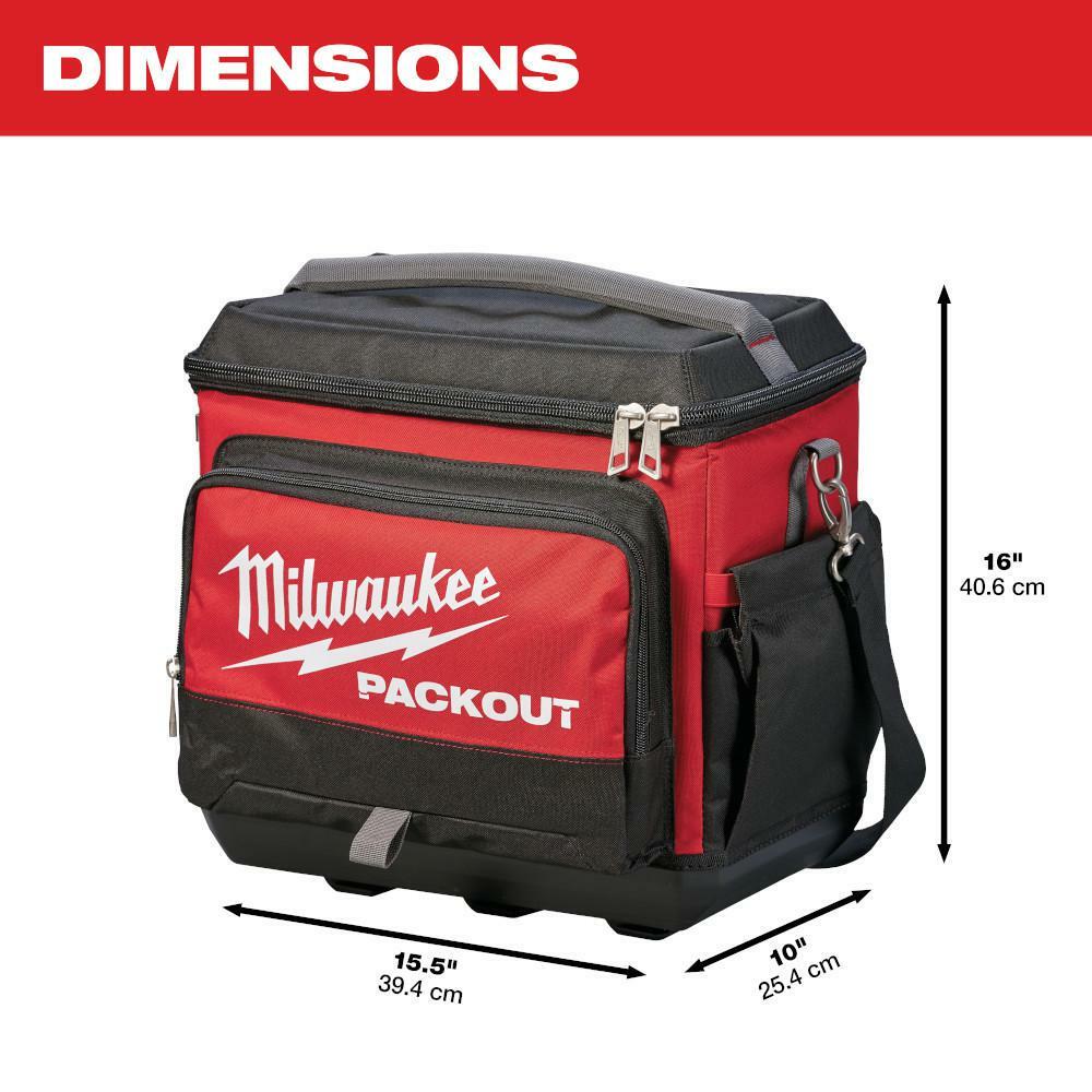 Modular Cooler Bag Red 15.75 in. PACKOUT Nylon 48-22-8302
