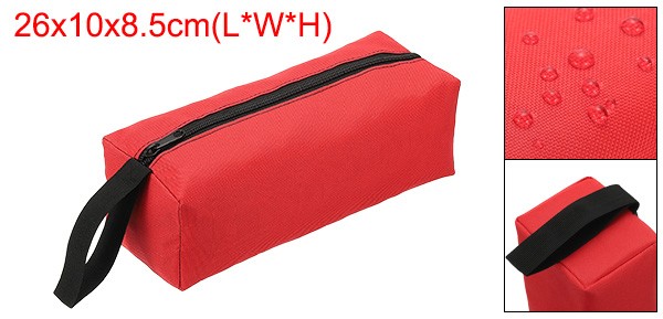 Zipper Utility Tool Bag 10.2x4x3.3 Inch Multi-purpose Tote Bag Red