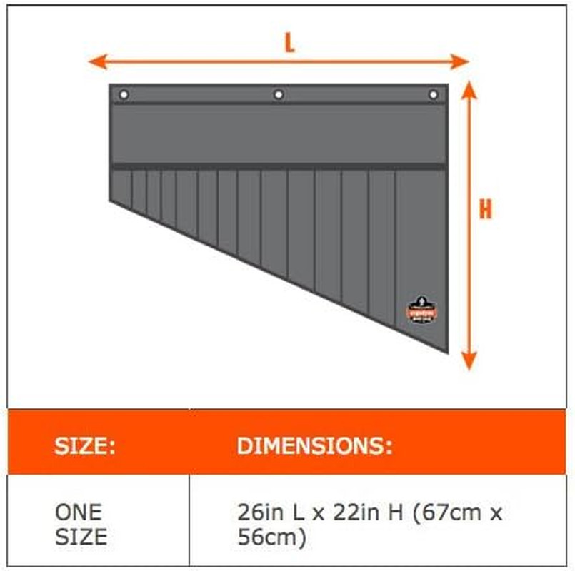 Arsenal 5873 Wrench Roll-Up Pouch, Tall, 14-Pockets, Black