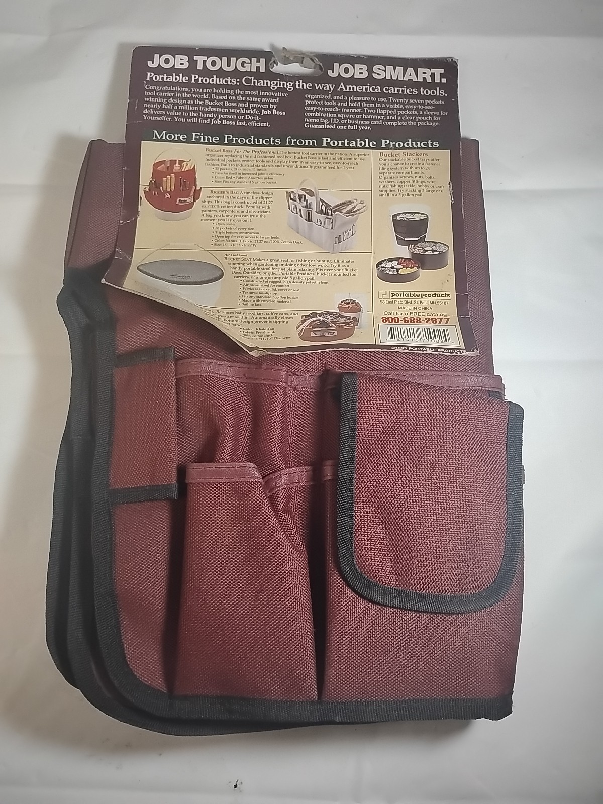Job Boss Bucket Tool Carrier /Organizer For A 5 Gallon Bucket. 27 Pockets